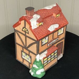 Vintage Americana Porcelain Light Up Christmas Decor-General Store House-1991